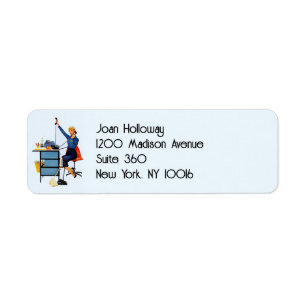 Vintage Administrative Assistant – Retro Office L Return Address Label