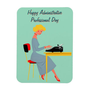 Vintage Administrative Assistant – Retro Office Magnet