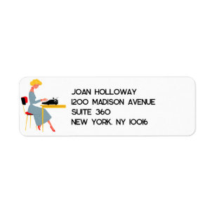 Vintage Administrative Assistant – Retro Office Return Address Label