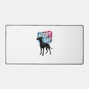 Vintage Adopt Dont Shop Dog Graffiti Rescue Art De Desk Mat