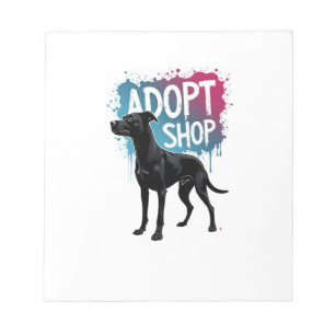 Vintage Adopt Dont Shop Dog Graffiti Rescue Art De Notepad