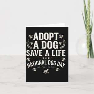 Vintage Adopt Dont Shop Save Dog Animal Lover Card