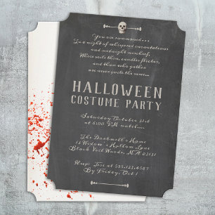 Vintage Adult Halloween Party  Invitation