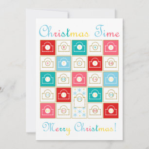 Vintage Advent Calendar Holiday Card