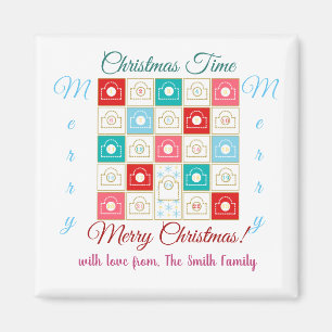 Vintage Advent Calendar Personalise Magnet