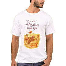 Vintage Adventure Bicycle Ride with Pets T-Shirt