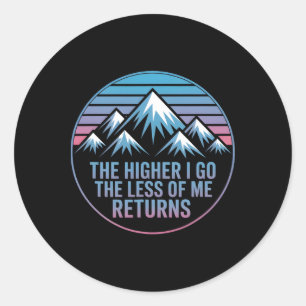 Vintage Adventure Mountain Life Climbing Peaks Exp Classic Round Sticker