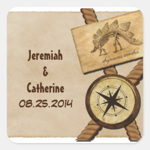 Vintage Adventure Wedding Stickers