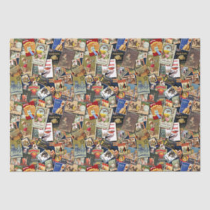 vintage advert tissue paper