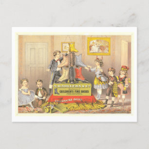 Vintage Advertisement for Children's Fine Shoes Postcard