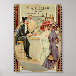 Vintage advertisement for Kleeman wine store Poster