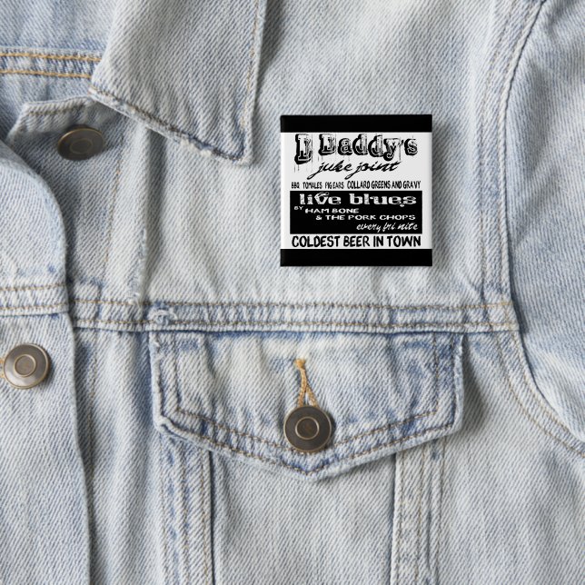 Vintage Advertising Blues Music Pin (In Situ)