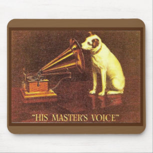 VIntage advertising, His master's Voice Mouse Pad
