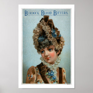 Vintage Advertising Old Burdock Blood Bitter Beer  Poster