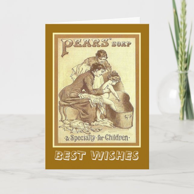 Vintage advertising, Pears soap Card (Front)