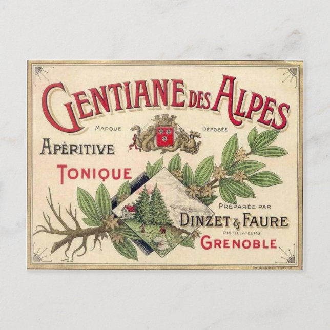 Vintage advertising postcard (Front)