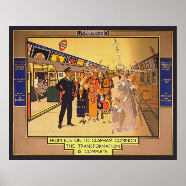 Vintage Advertising Poster For London Underground (Front)