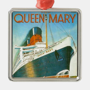 Vintage advertising, RMS Queen Mary Metal Tree Decoration