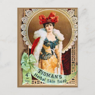 Vintage advertising, Tidman's herbal skin soap Postcard