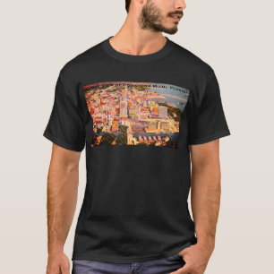 Vintage Aerial View of Downtown Miami, Florida T-Shirt