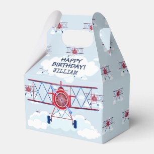 Vintage Aeroplane Airforce Airshow Aviator Party Favour Box