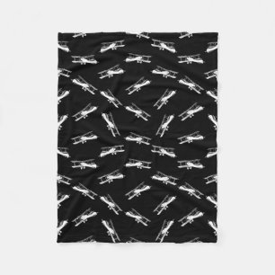 Vintage Aeroplane Art Flying Aeroplanes Planes Fleece Blanket