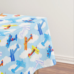 Vintage Aeroplane Aviator Aviation Airforce Pilot Tablecloth