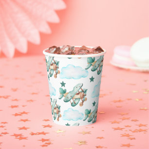 Vintage Aeroplane Birthday Party Napkins Paper Cups