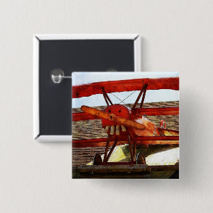 Vintage Aeroplane by Shirley Taylor 15 Cm Square Badge