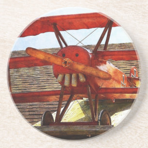 Vintage Aeroplane by Shirley Taylor Coaster