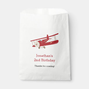 Vintage Aeroplane Favour Bags (Personalised)