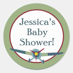 Vintage Aeroplane Favour Stickers
