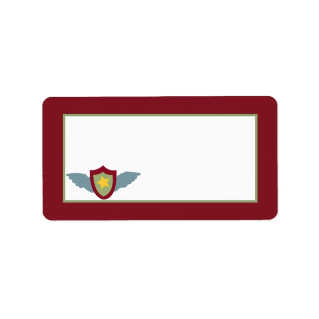 Vintage Aeroplane Mailing Address Label (Front)