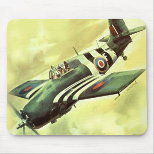 Vintage Aeroplane Mouse Pad