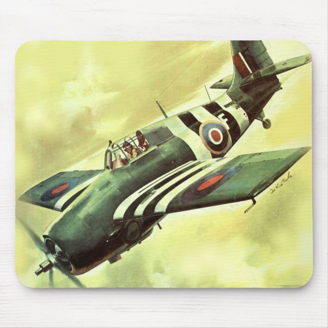 Vintage Aeroplane Mouse Pad (Front)