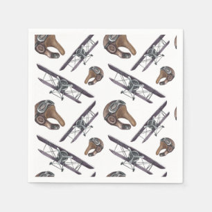 Vintage Aeroplane  Napkin