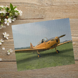 Vintage Aeroplane Photo Pilot Dad Birthday Aviatio Jigsaw Puzzle