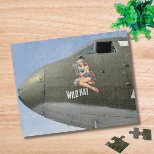 Vintage Aeroplane Photo Pilot Dad Birthday Aviatio Jigsaw Puzzle