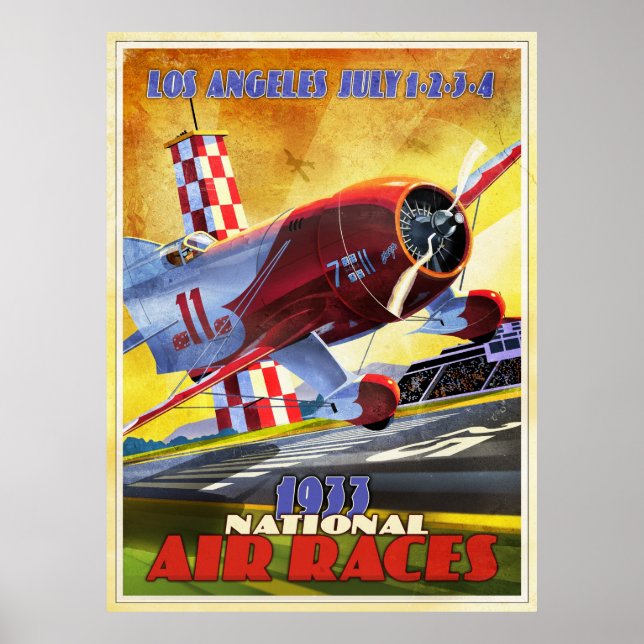 Vintage aeroplane racer poster (Front)
