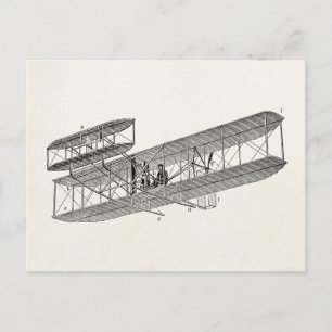 Vintage Aeroplane Retro Old Biplane Plane Biplanes Postcard