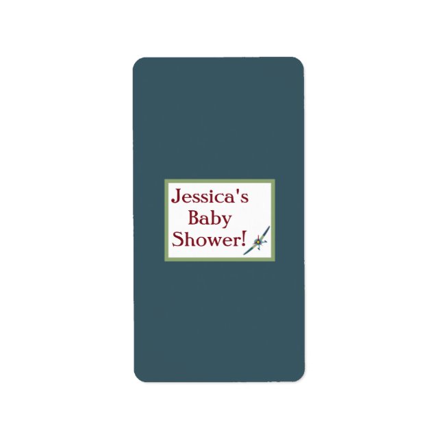 Vintage Aeroplane Small Candy Bar Wrapper Label (Front)