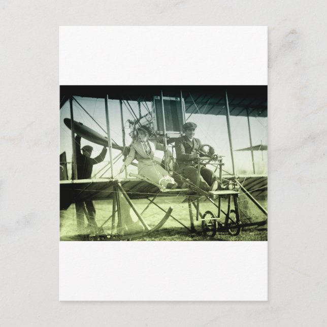 Vintage Aeroplane Test Postcard (Front)