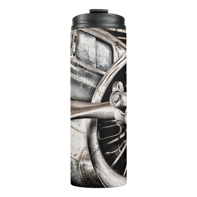 Vintage Aeroplane Thermal Tumbler (Front)