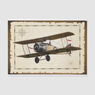 vintage aeroplane tissue paper