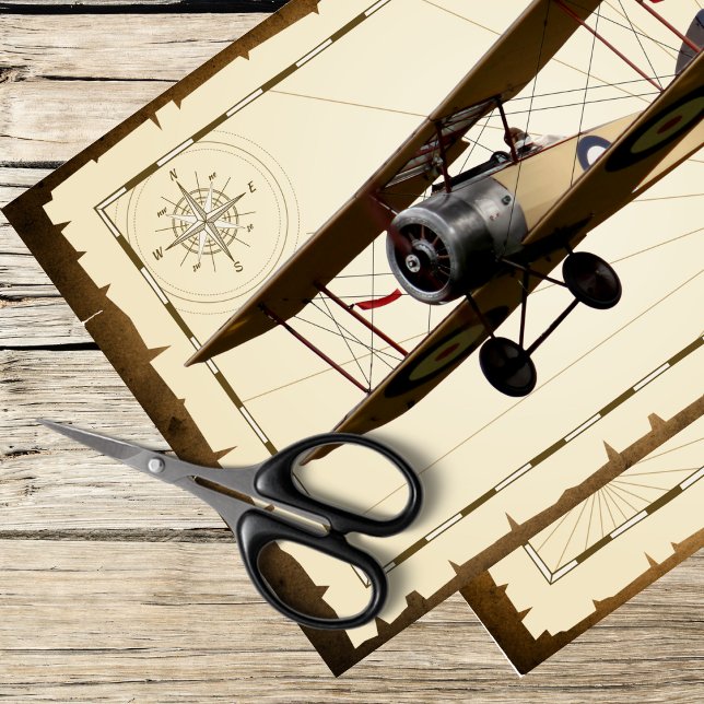 vintage aeroplane tissue paper (Creator Uploaded)