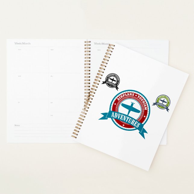 Vintage Aeroplane Tourism Adventures Logo Aviation Planner (Creator Uploaded)