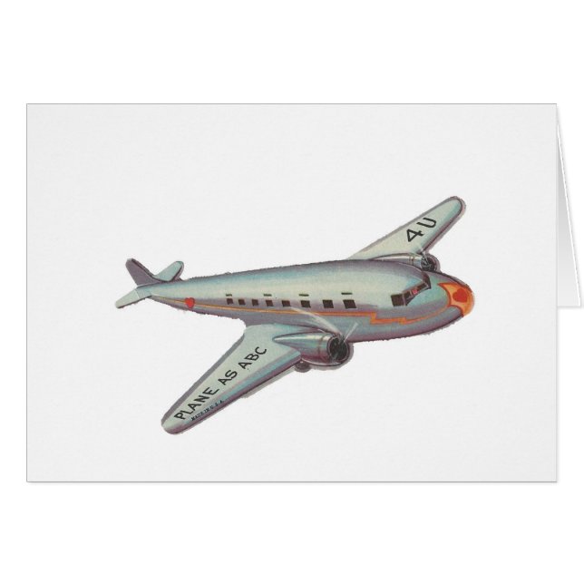 Vintage Aeroplane Valentine (Front Horizontal)