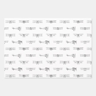 Vintage Aeroplanes Aviation Themed CUSTOM COLOR Wrapping Paper Sheet