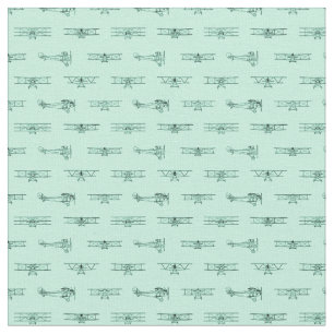 Vintage Aeroplanes Classic Planes with CUSTOM COLO Fabric
