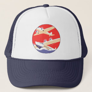 Vintage aeroplanes trucker hat